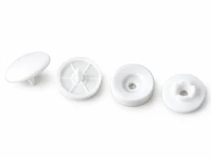 Model T14 15 mm Flat-Face Plastic Snap Fasteners | Reinforced Wide-Cap Industrial Press Studs