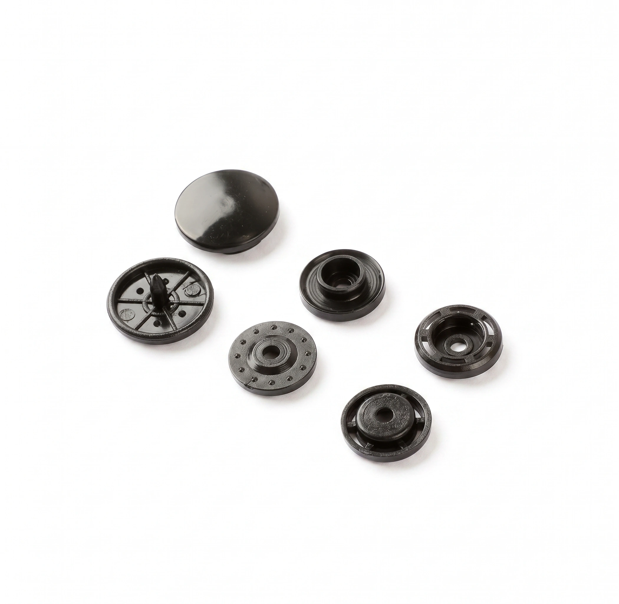 Model T15 15mm contoured resin plastic snap buttons for jackets and rainwear factory wholesale
