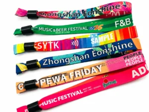 Custom Polyester Festival Wristbands with One-Way Lock