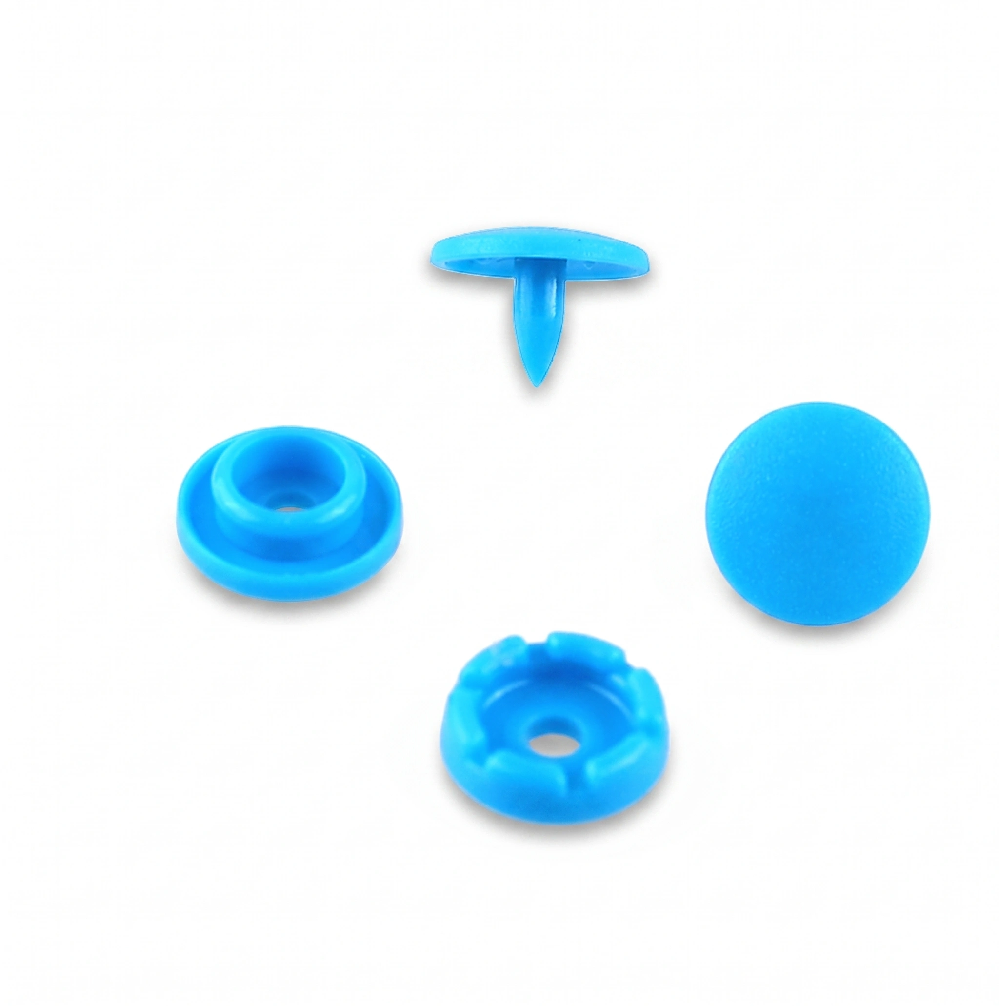 Model T09-1 9mm ultra-slim flat plastic snap buttons for delicate apparel factory direct