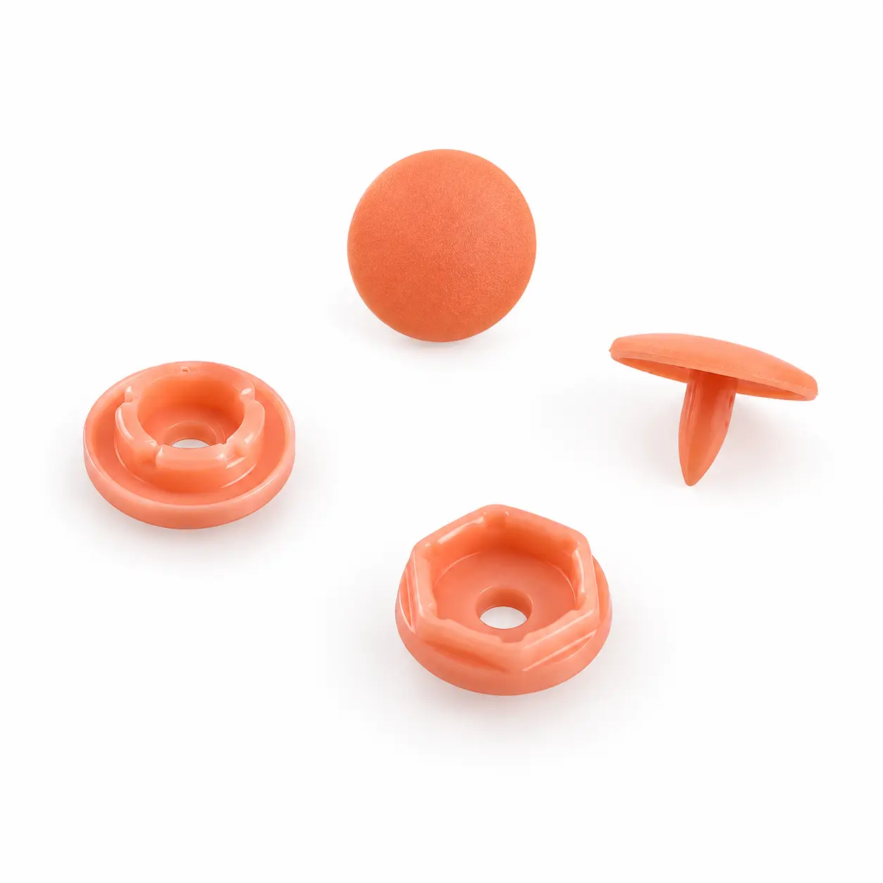 T09-2 9mm black plastic snap button made from durable POM for garments, baby clothing, bags, and textile accessories.