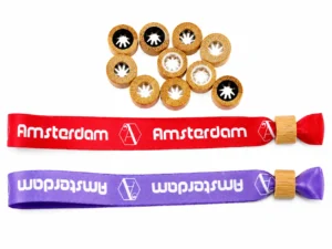 Eco-friendly recyclable Bamboo wristband lock model SBF0B sustainable festival closure