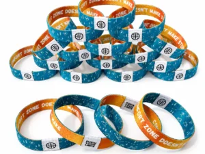 Custom polyester stretch elastic fabric wristband 1.5x19cm